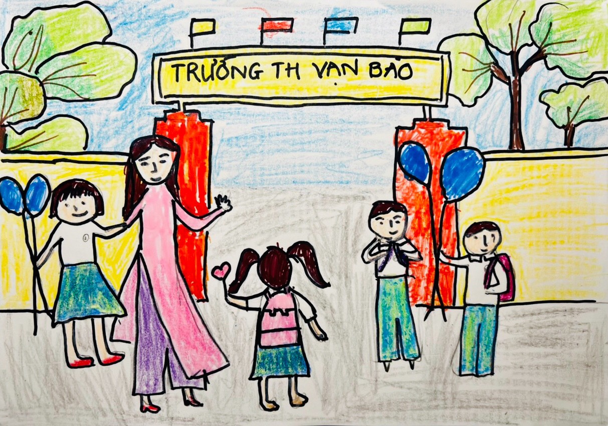 Sản phẩm nghệ thuật của các em học sinh trường Tiểu học Vạn Bảo